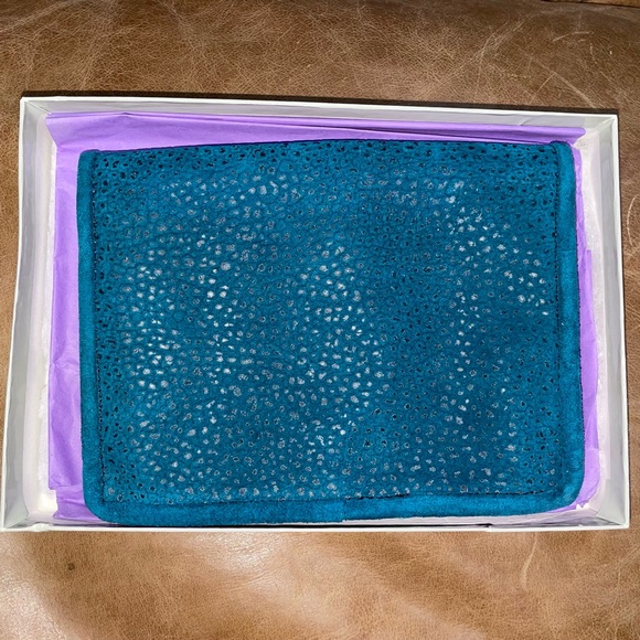 Rare Hedy Peterson 1990s Vintage NIB NWOT Necessities Suede Mini Purse / Wallet - Picture 2 of 8